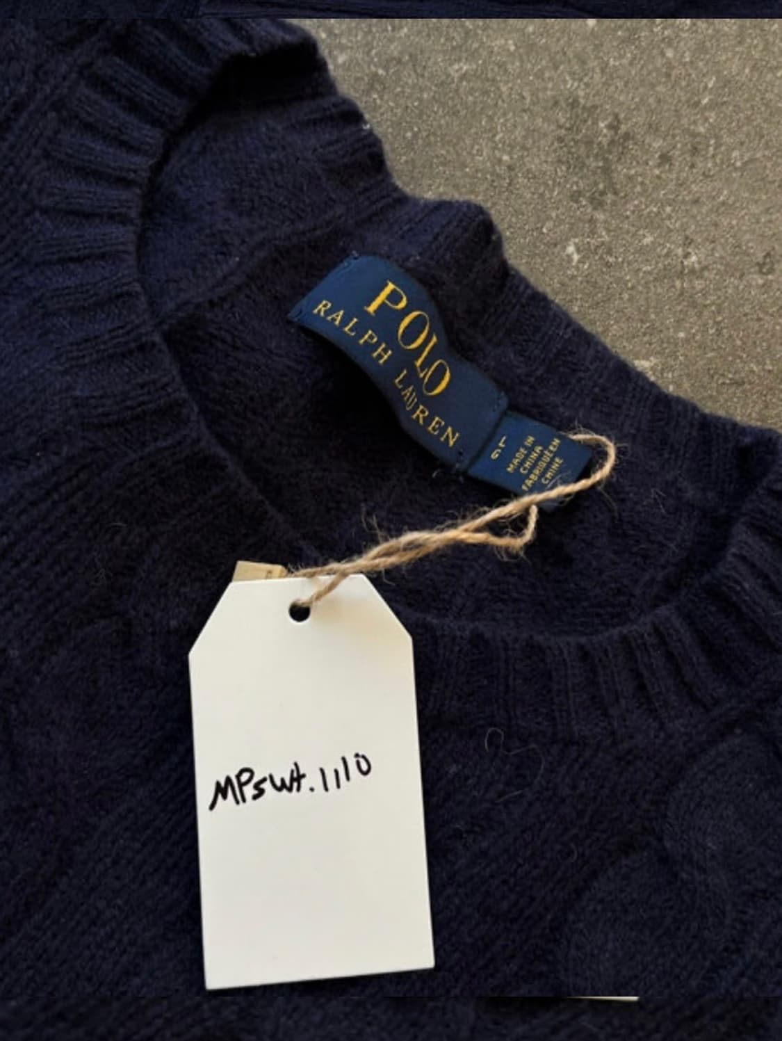 폴로 울 케시미어 케이블 니트 상품이미지2