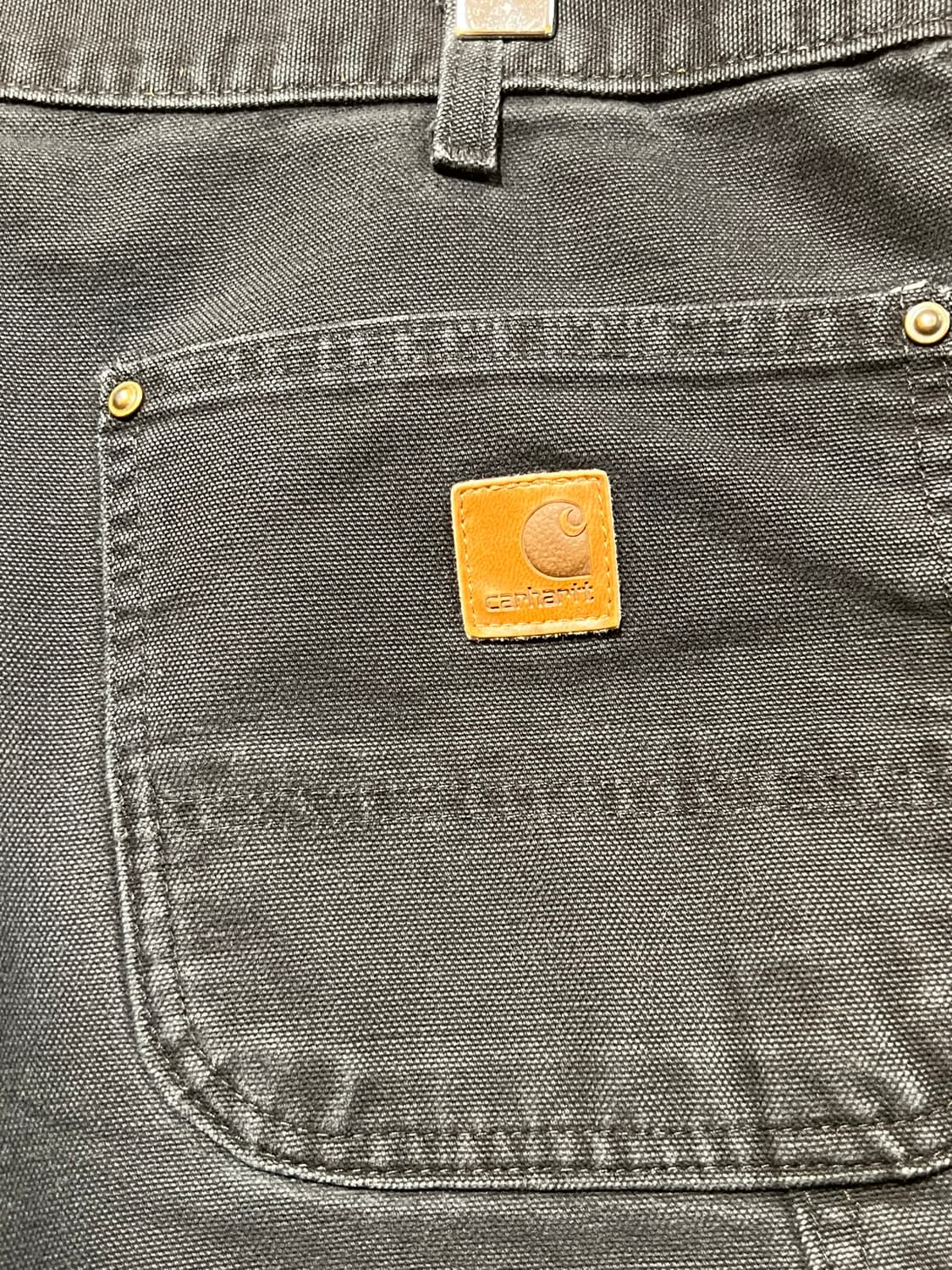 [36x30] 칼하트 더블니 워크팬츠 B136 빈티지 페이드 블랙 상품이미지8