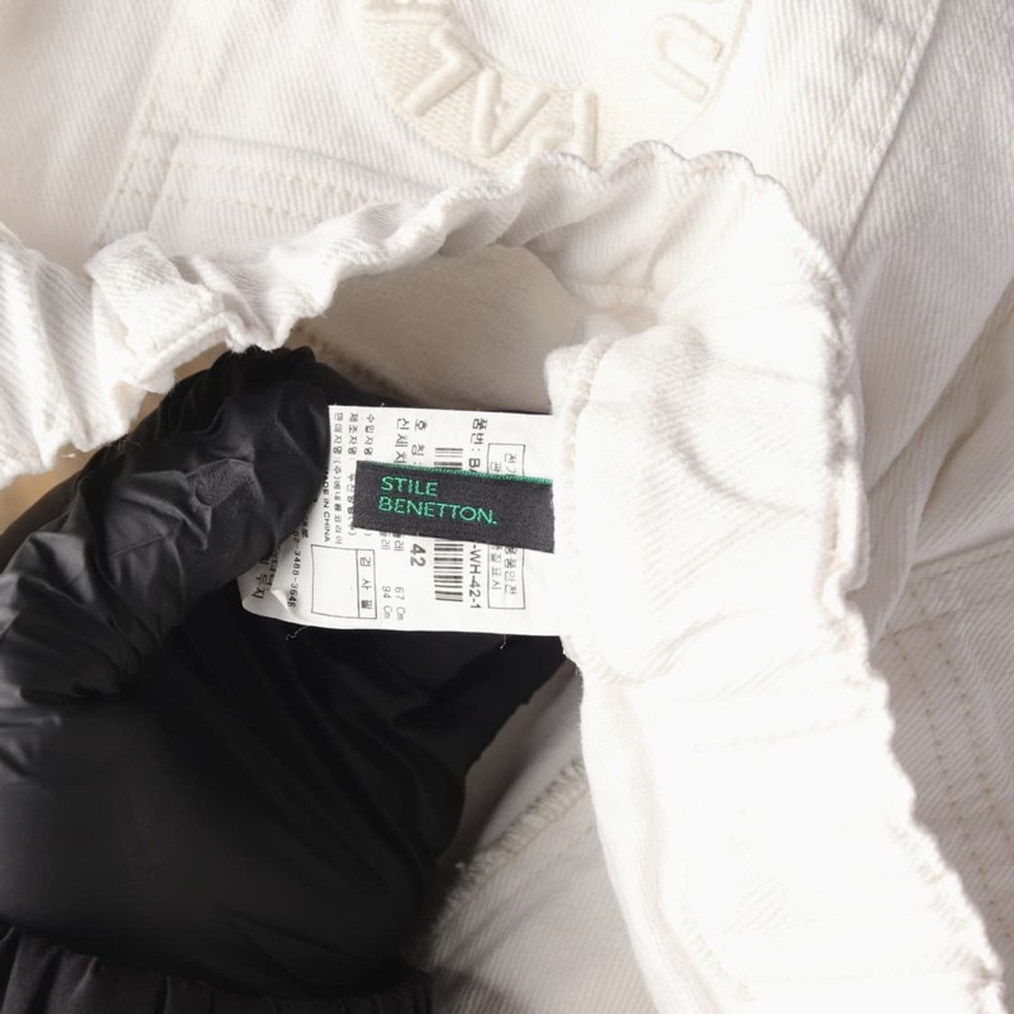 스틸베네통 화이트 투핀턱 코튼 쇼츠 42 상품이미지5