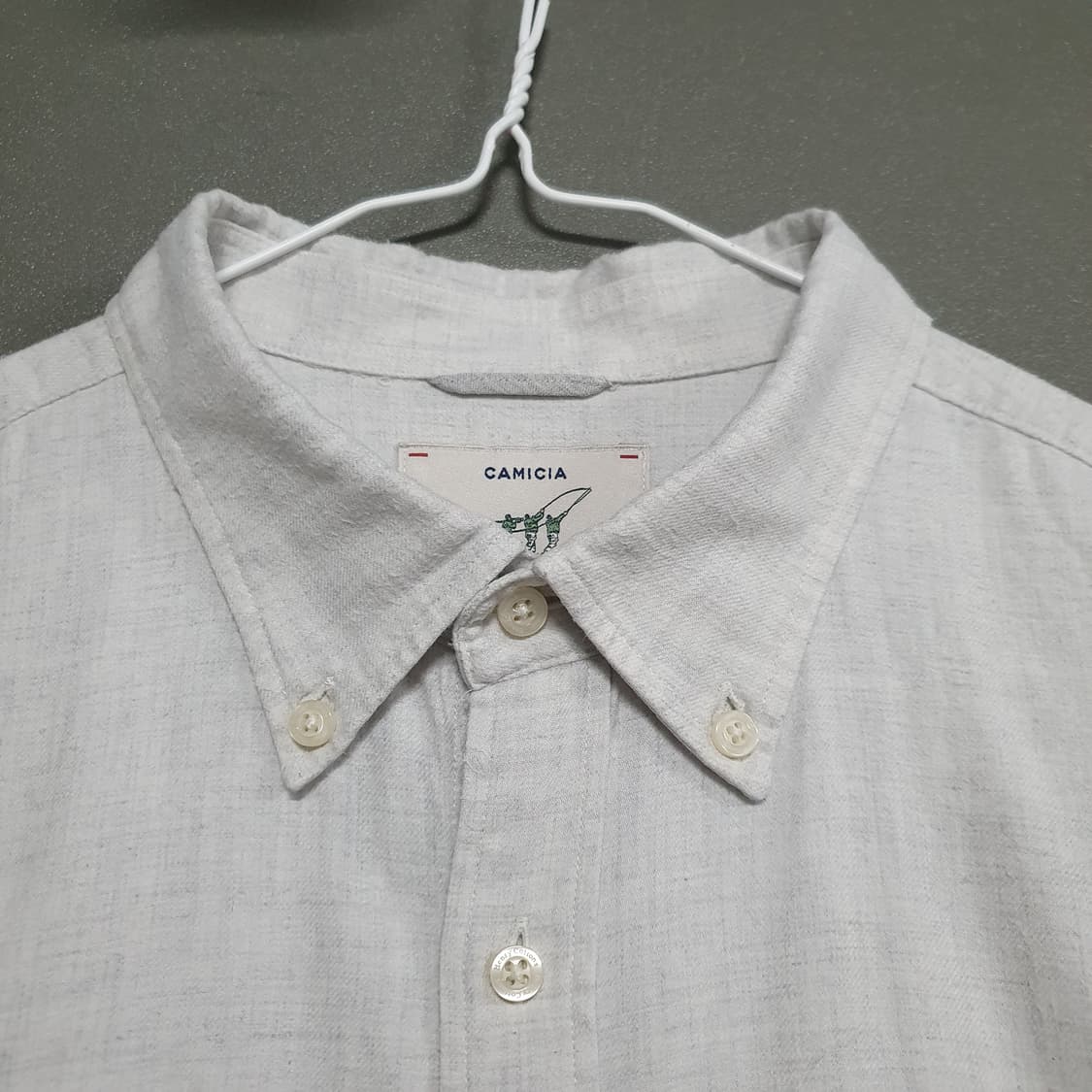 105 (XL) 헨리코튼 신형 22FW 카미카 코튼 솔리드 셔츠 남방 상품이미지4
