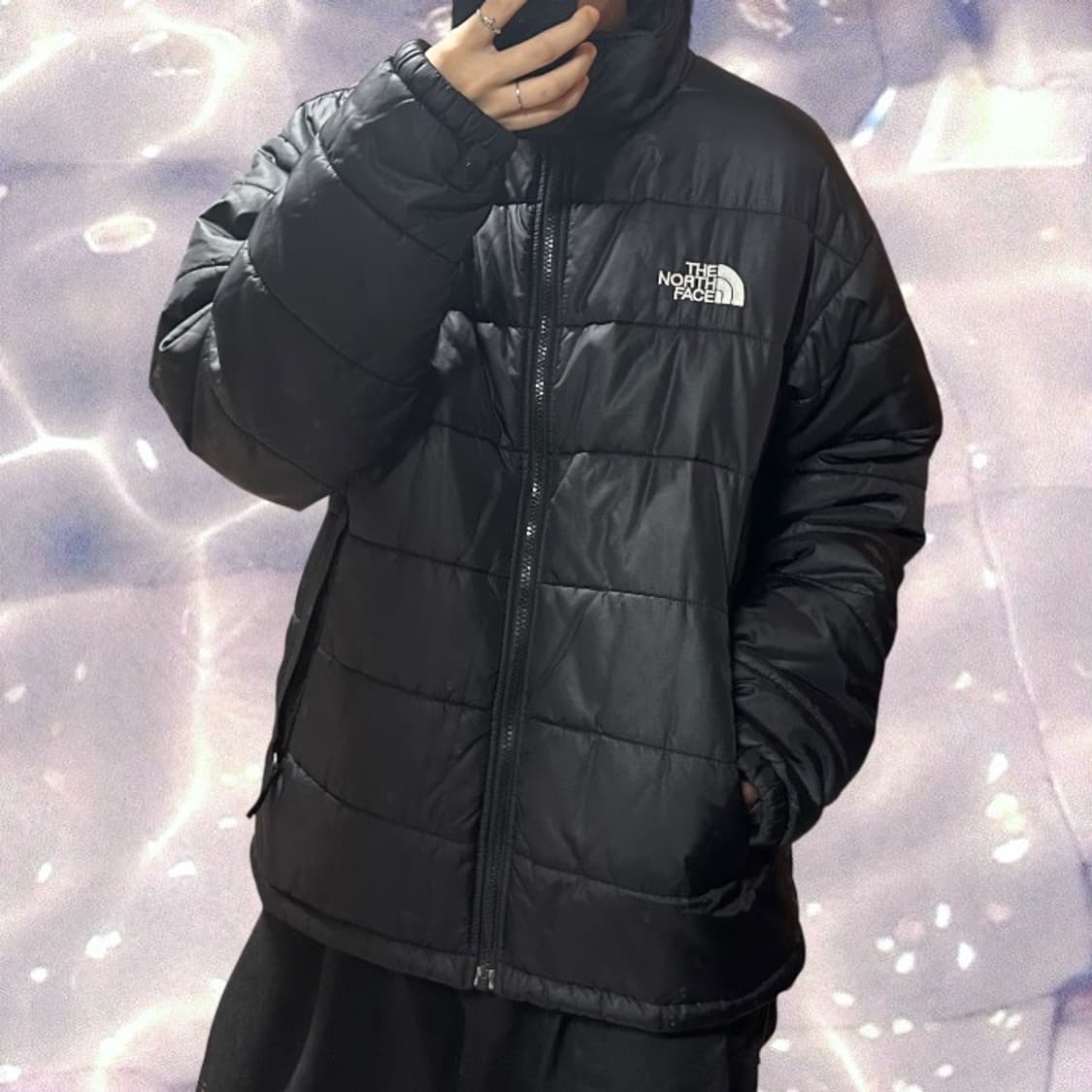 노스페이스 경량패딩 푸퍼 패딩 자켓 블랙 100 L  상품이미지2