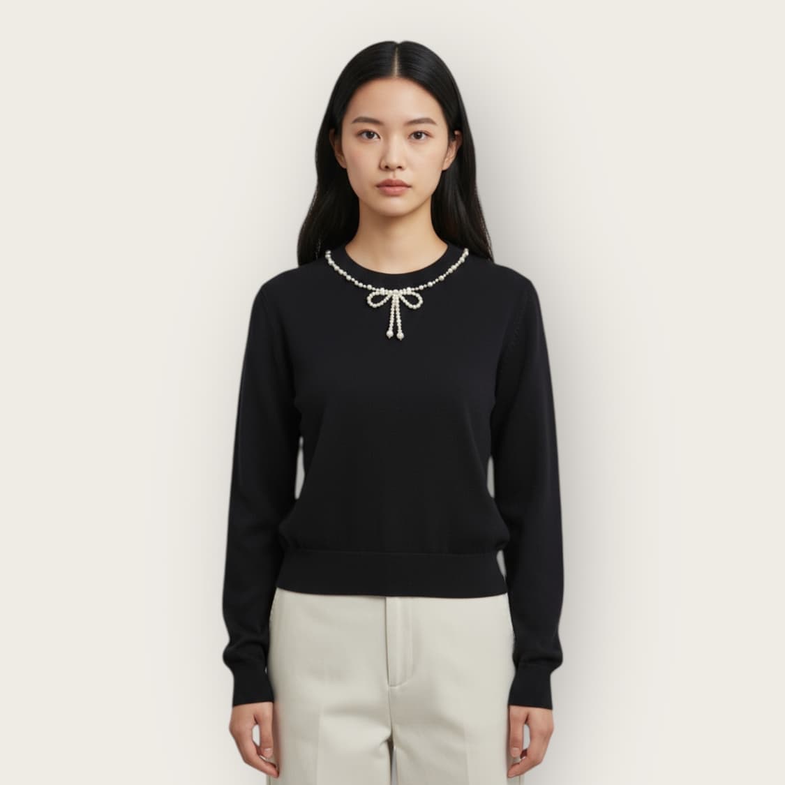 38/ 미우미우 19SS 펄리본 캐시미어 니트 상품이미지1