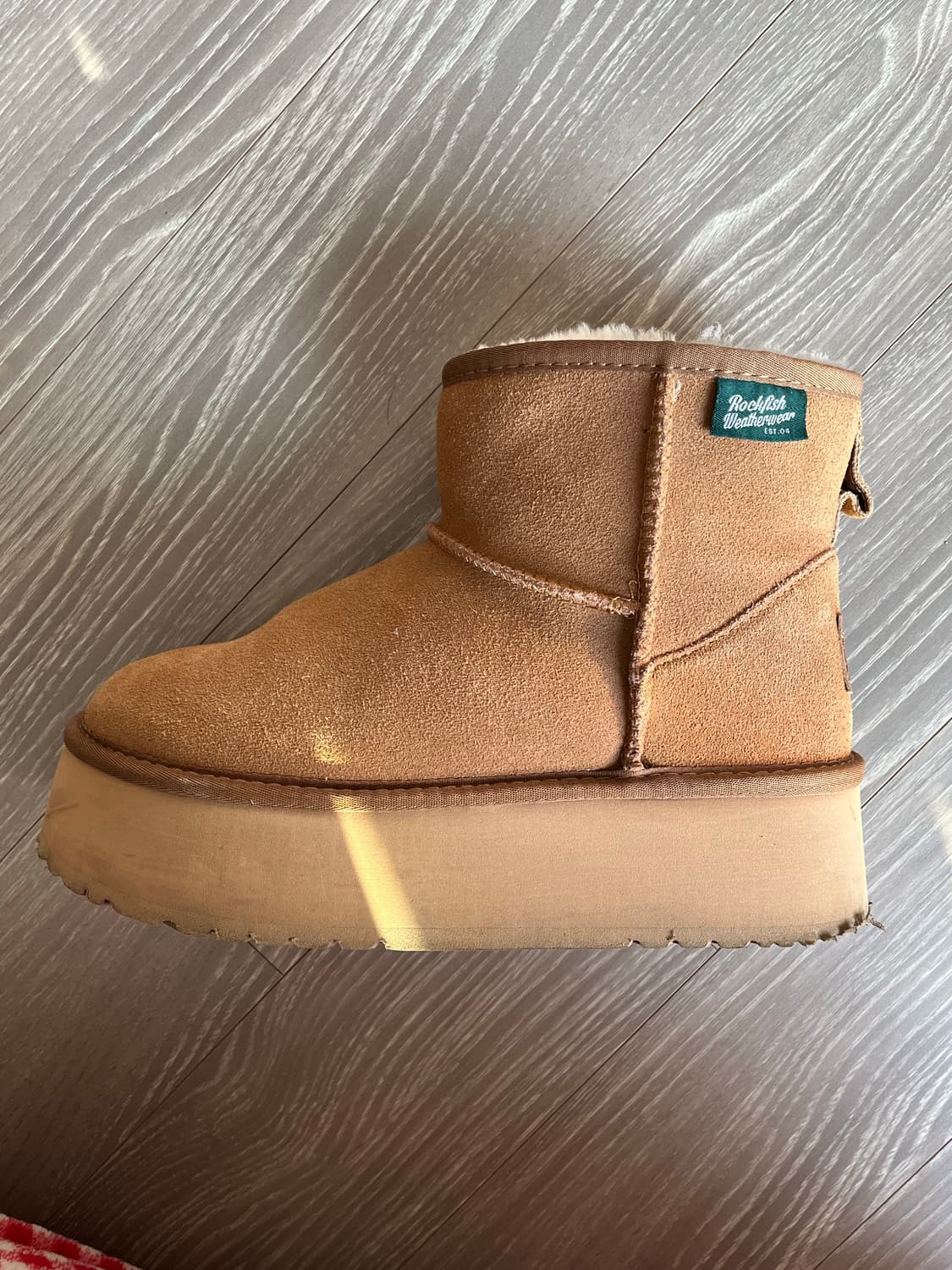 어그 플랫폼 부츠 체스터넛 통굽 상품이미지8