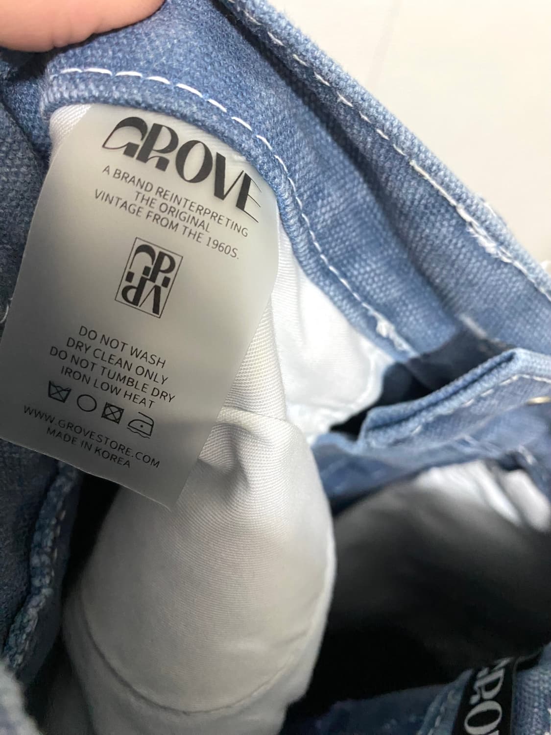 그로브 데님 스커트 상품이미지6