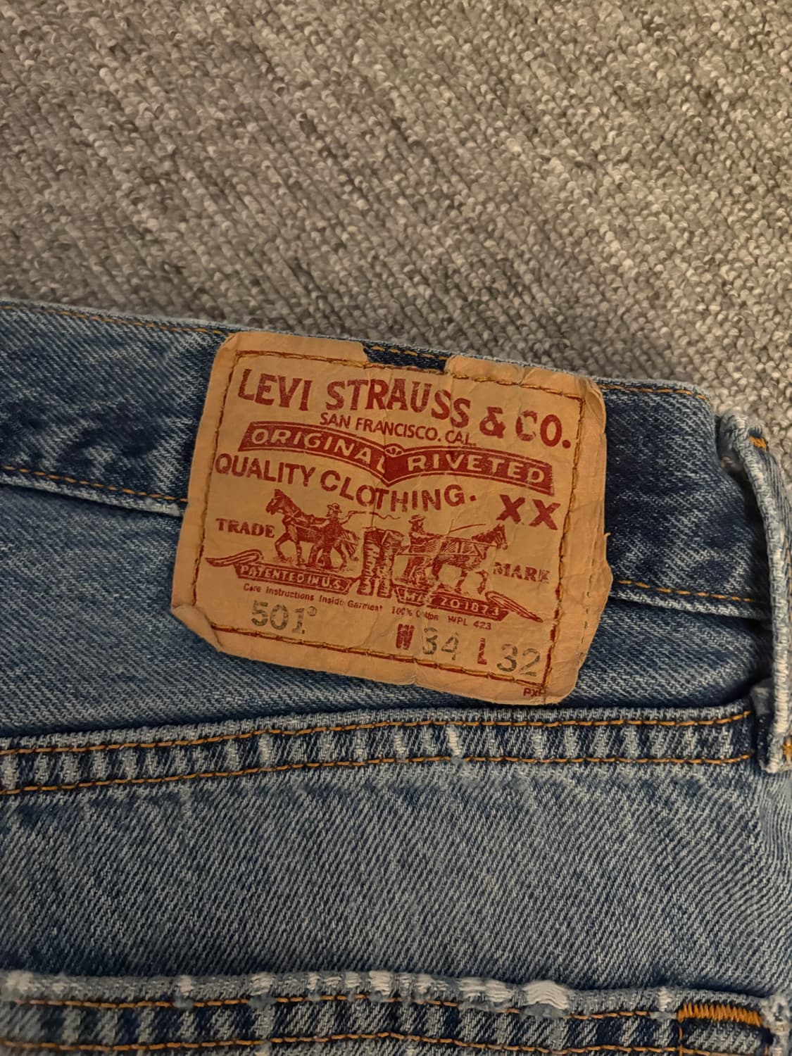 [W34 L32] 리바이스501 데님팬츠/5 상품이미지5