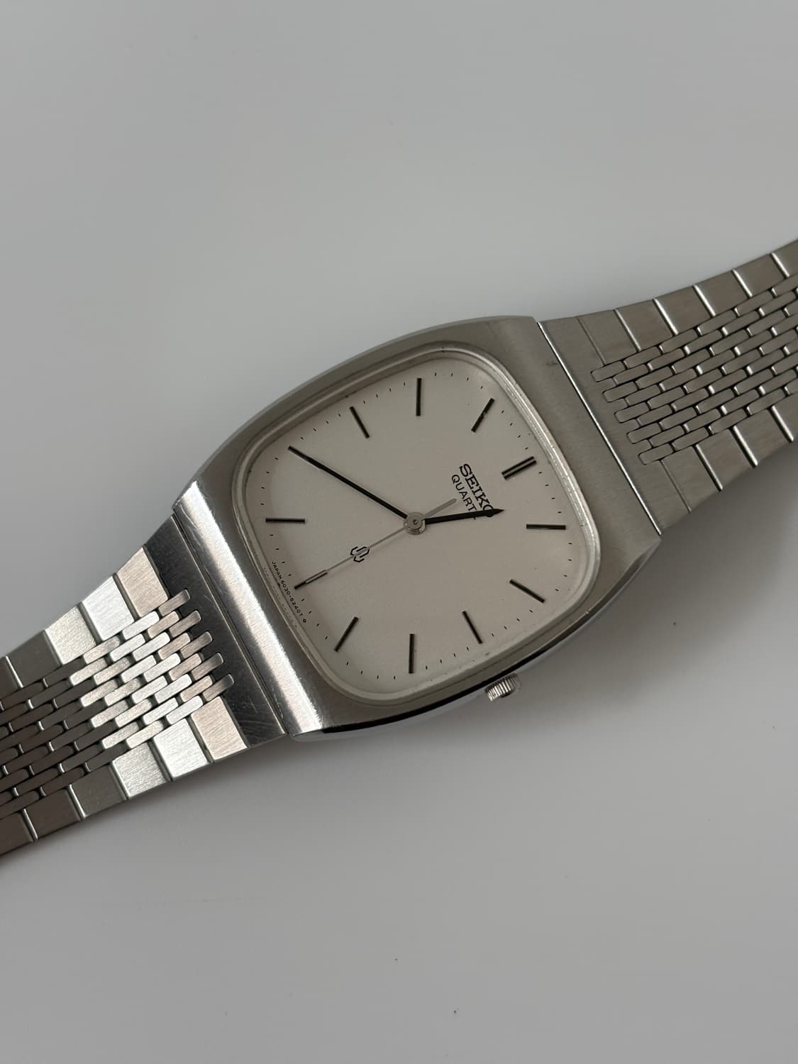 세이코 빈티지 시계 1980년대 Chariot 스퀘어 실버 쿼츠 상품이미지4