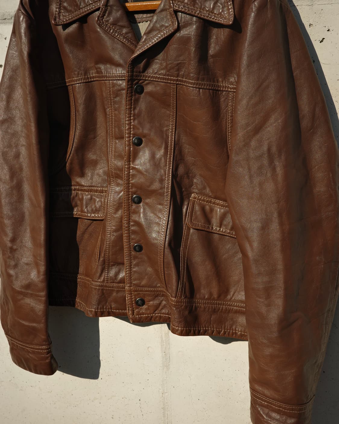 70‘s JC Penney 타운크래프트 레더 크롭 자켓 상품이미지3