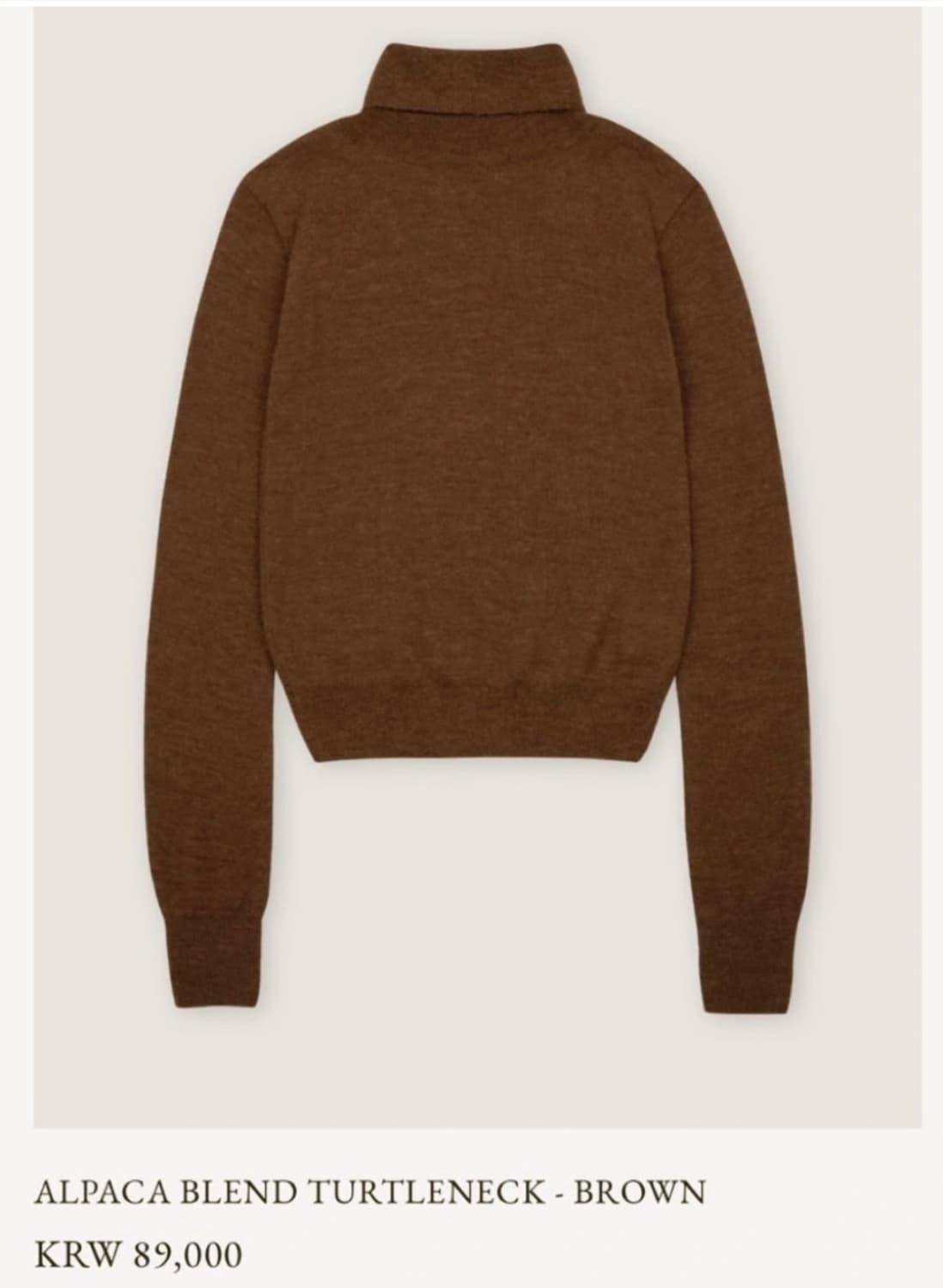 GED 게드 ALPACA BLEND TURTLENECK BROWN 상품이미지1