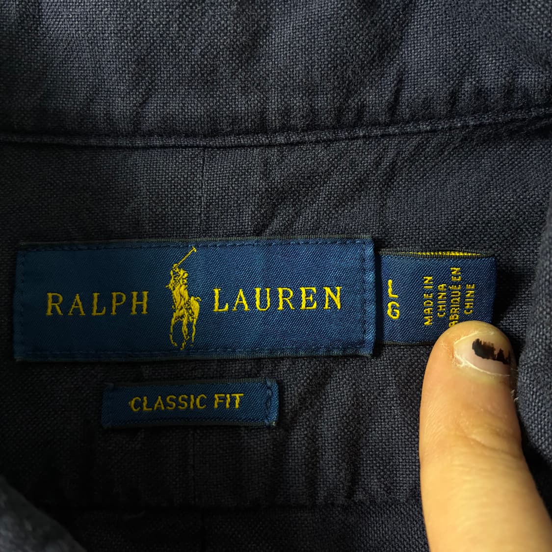 Polo  폴로 랄프로렌 자수 코튼 네이비 셔츠  상품이미지3