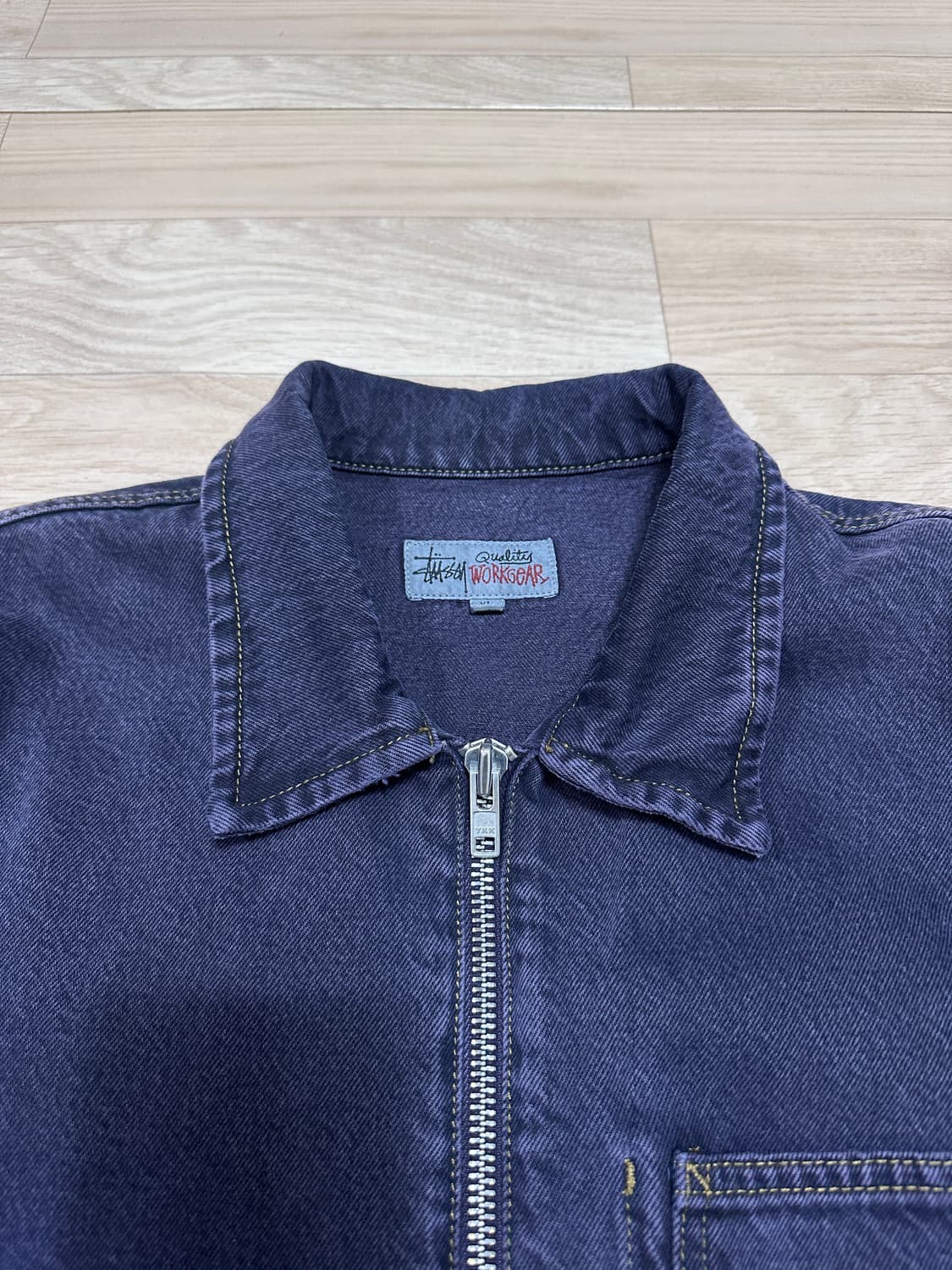 [XL]스투시 데님 워크 자켓 Denim Zip Work Jacket 상품이미지4