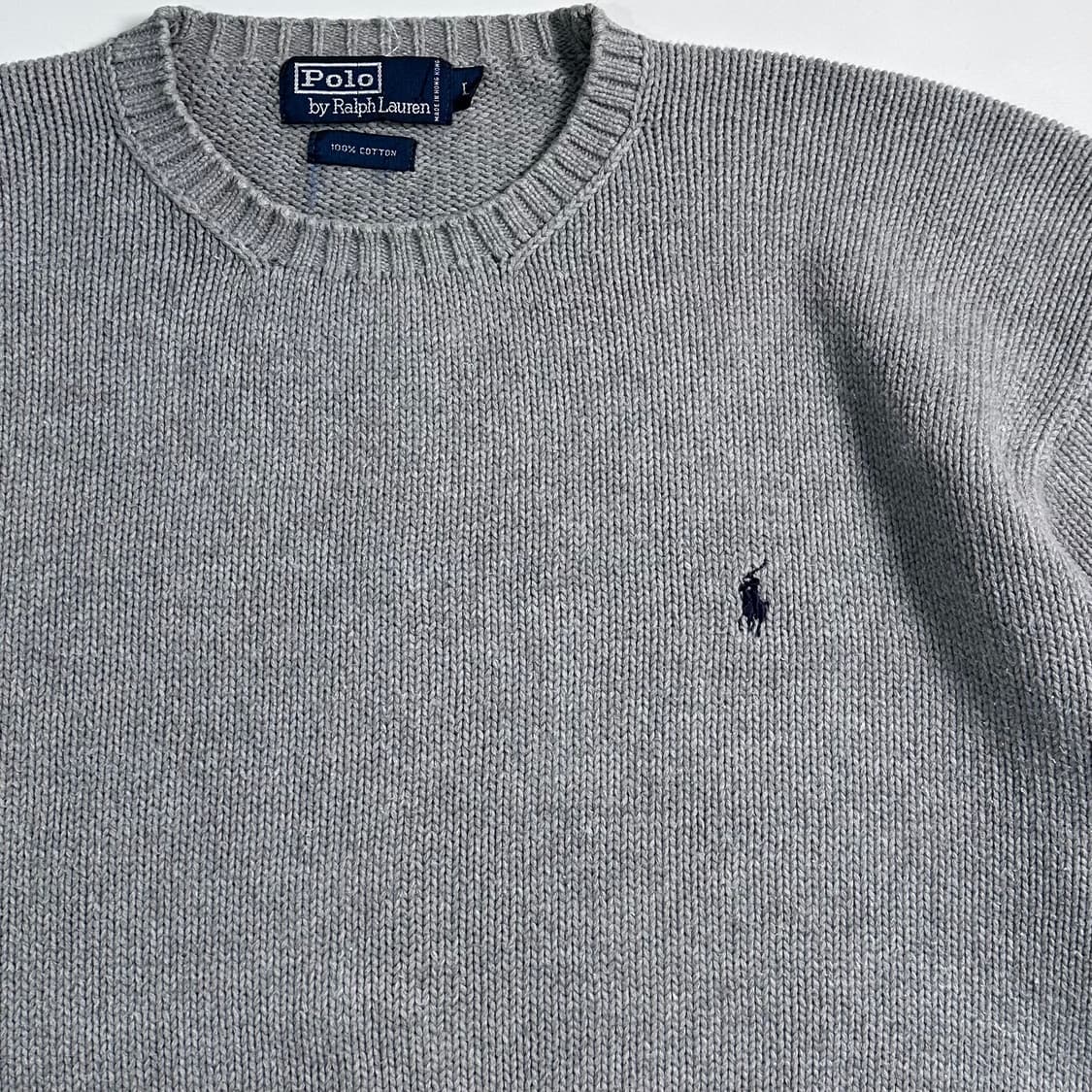 폴로 랄프로렌 그레이 코튼 니트  상품이미지4