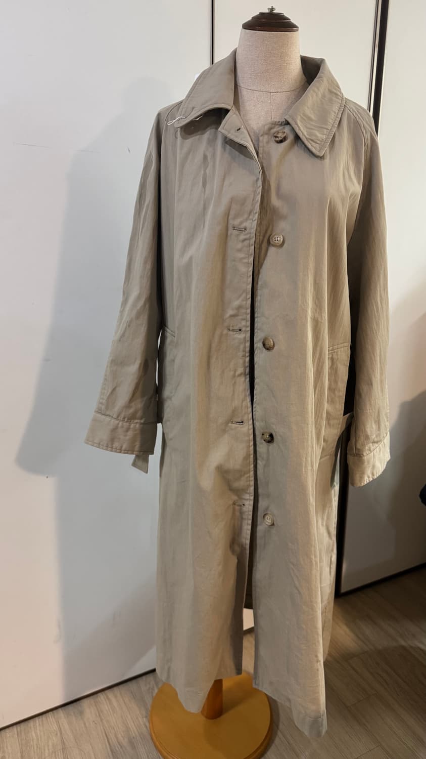 하네 벨티드 롱 트렌치 코트 베이지  상품이미지6