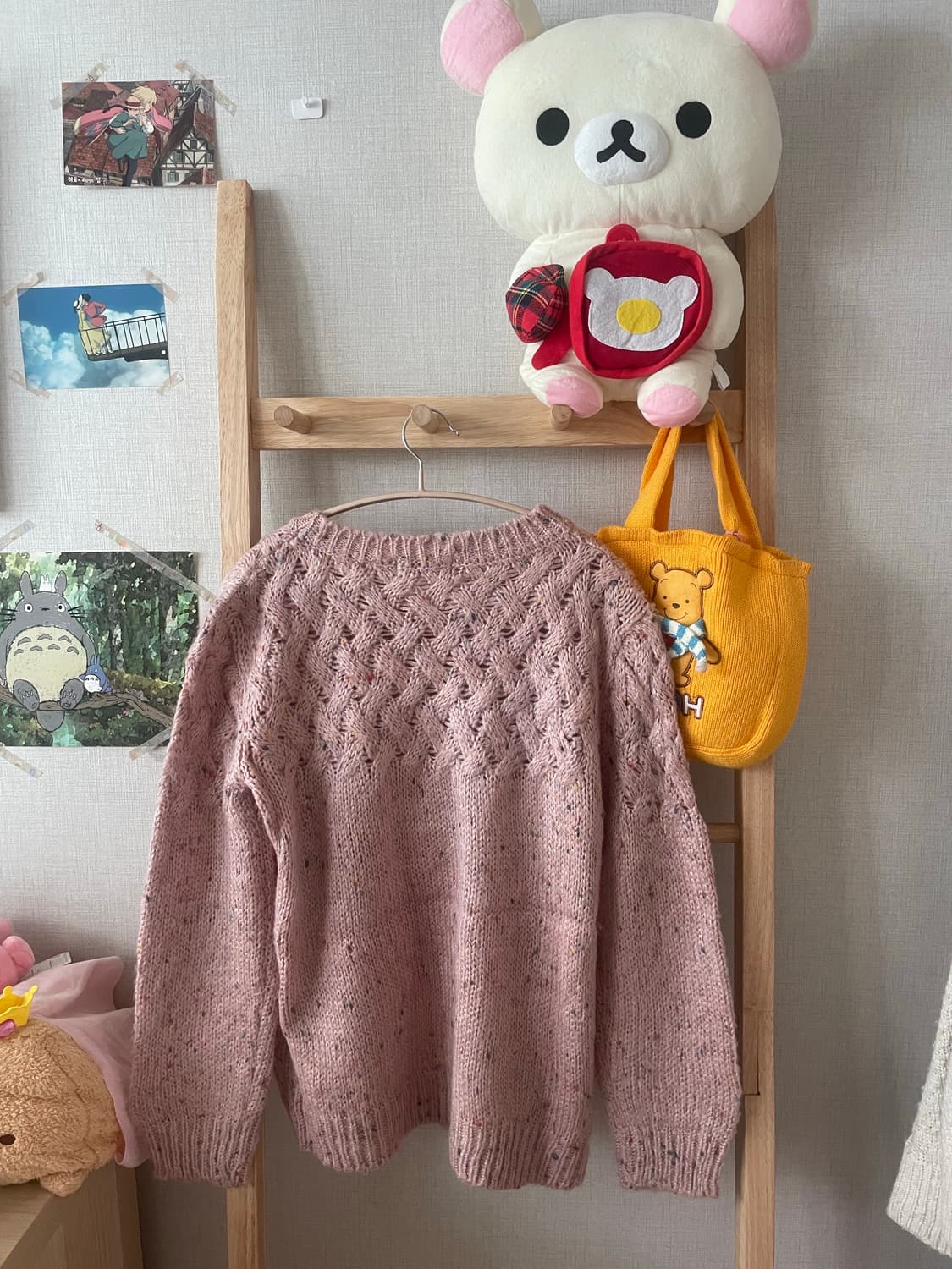 빈티지 핑크 꽈배기 니트🧶 상품이미지2
