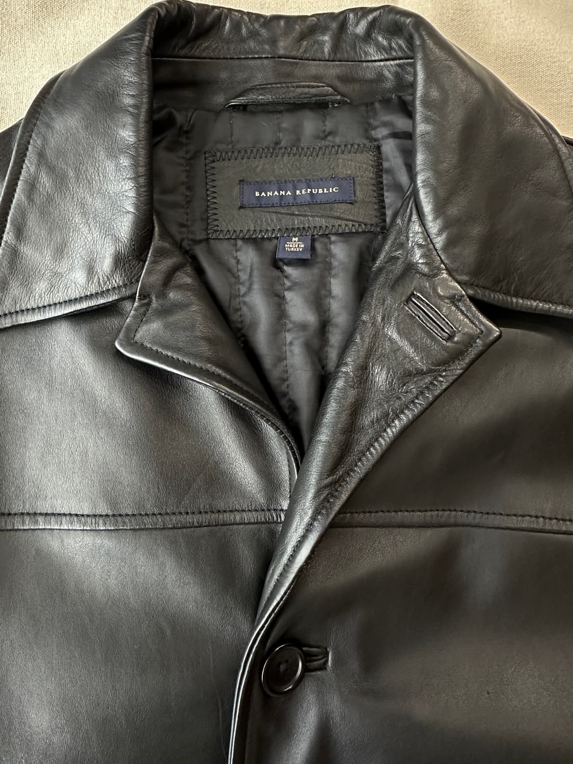 바나나 리퍼블릭 리얼 레더 카코트 M 상품이미지3