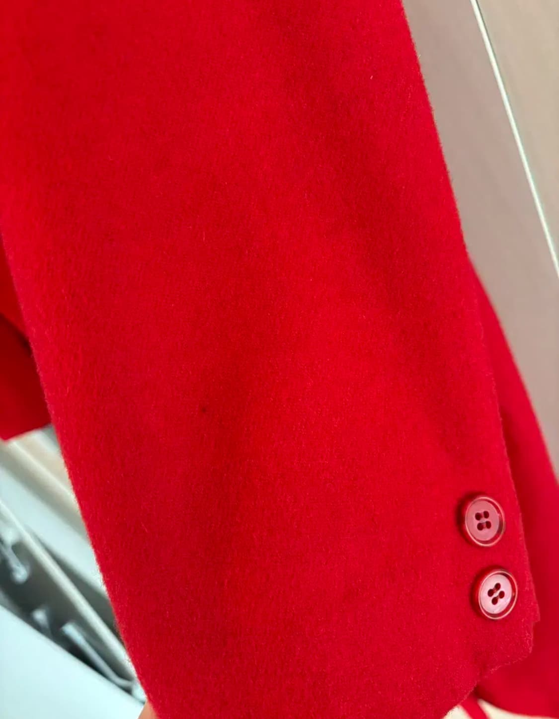 빈티지 울코트_ 레드 울 혼방 코트 (오버핏)드라이완료 상품이미지6