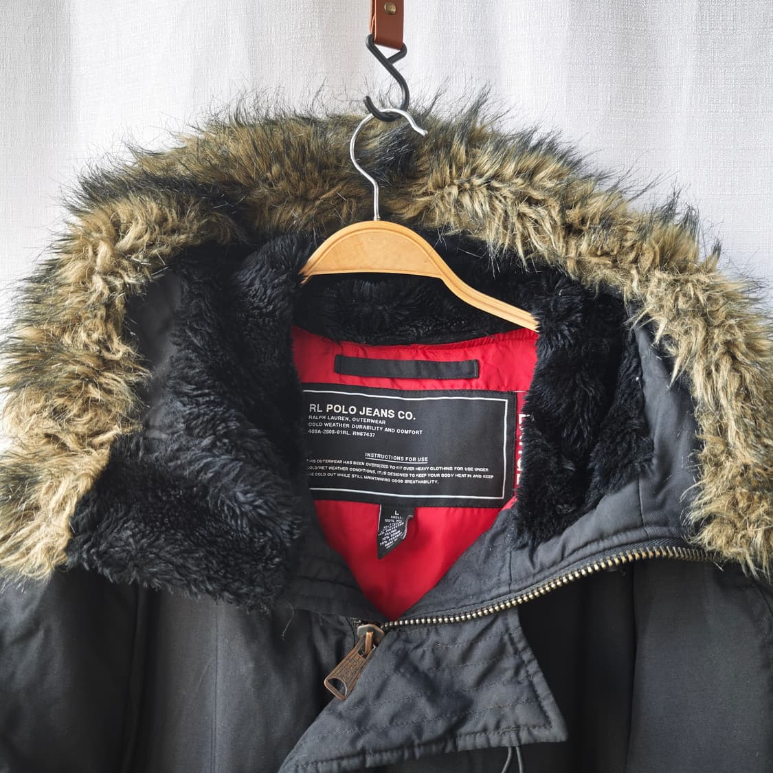 랄프로렌 폴로 진스 몬스터 다운 파카 N3B 블랙 L 상품이미지6