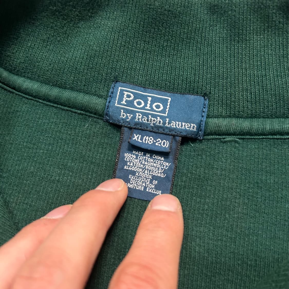 폴로 (POLO RalphLauren)그린 코튼 반집업 니트 상품이미지4