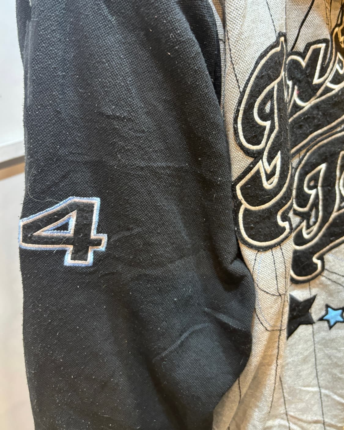 90s Vintage Hooded Varsity Jacke 상품이미지9