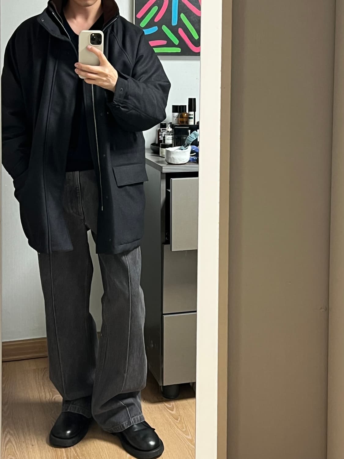 오라리 울 패디드 블루종  상품이미지8