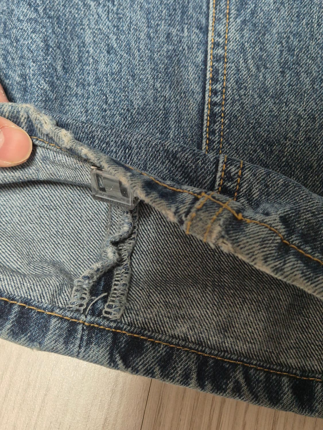 해칭룸 커브드 진 워시드 블루 2사이즈 상품이미지2