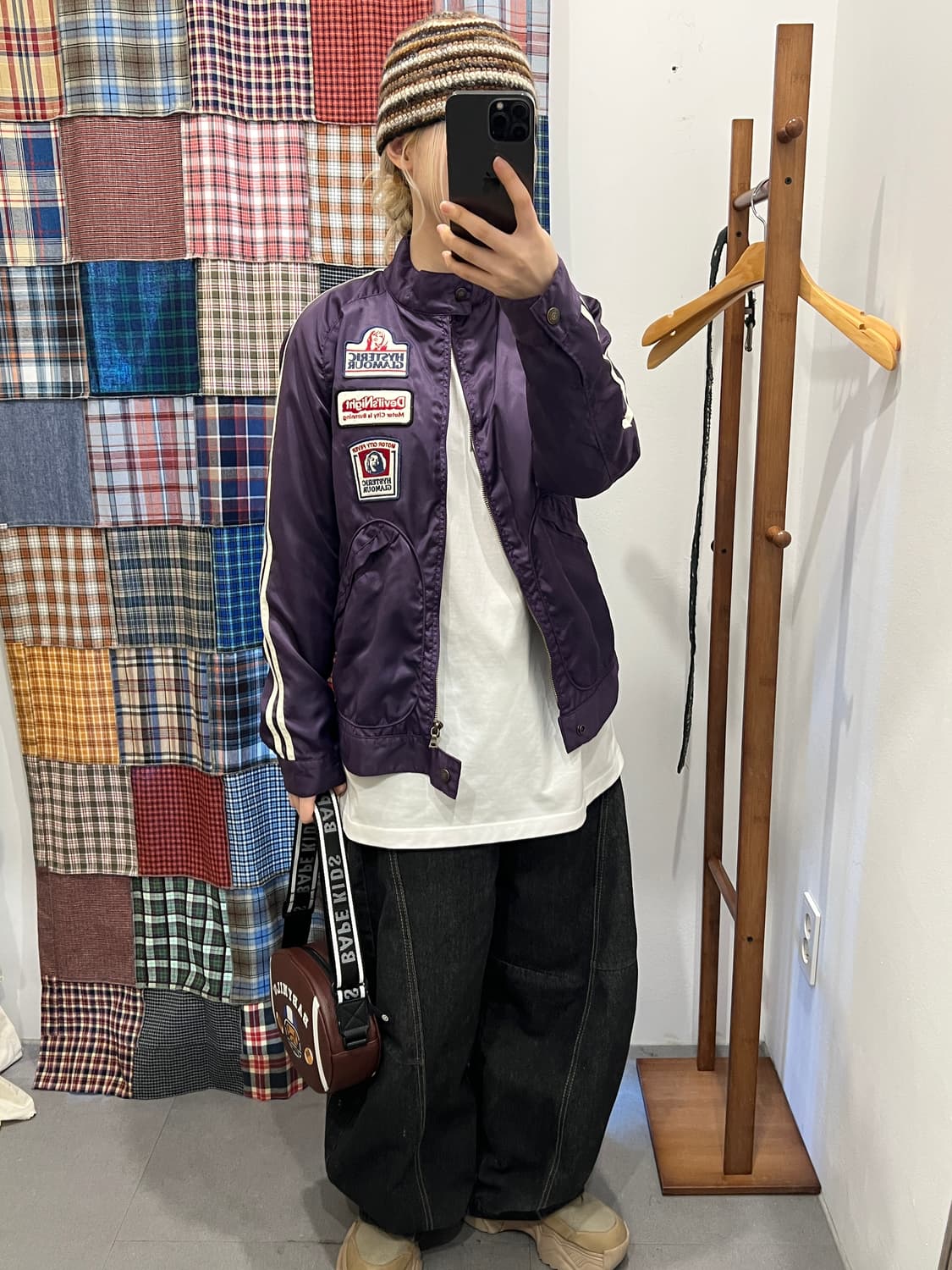 히스테릭글래머 히스걸 패치 퍼플 바람막이 상품이미지4