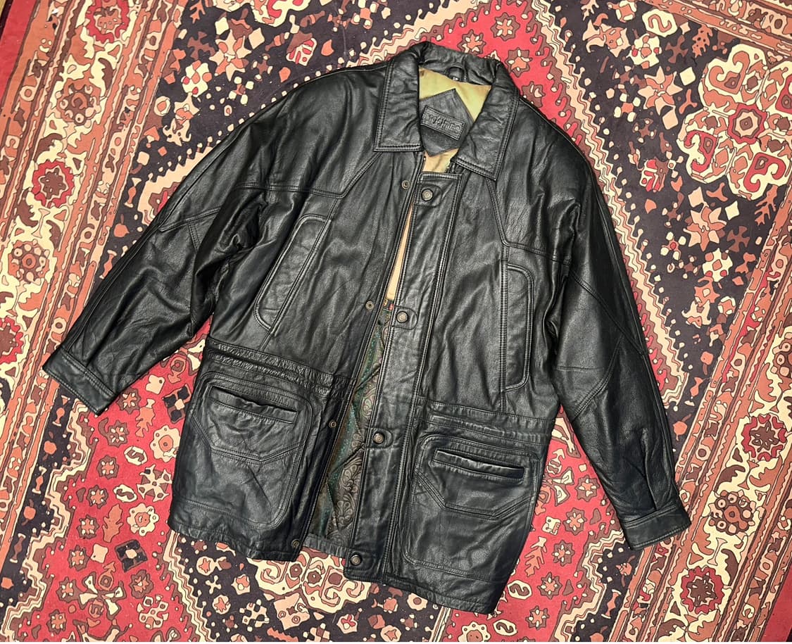 ( L-XL ) 가죽코트 가죽카코트 양가죽자켓 소가죽자켓 빈티지가죽 상품이미지6