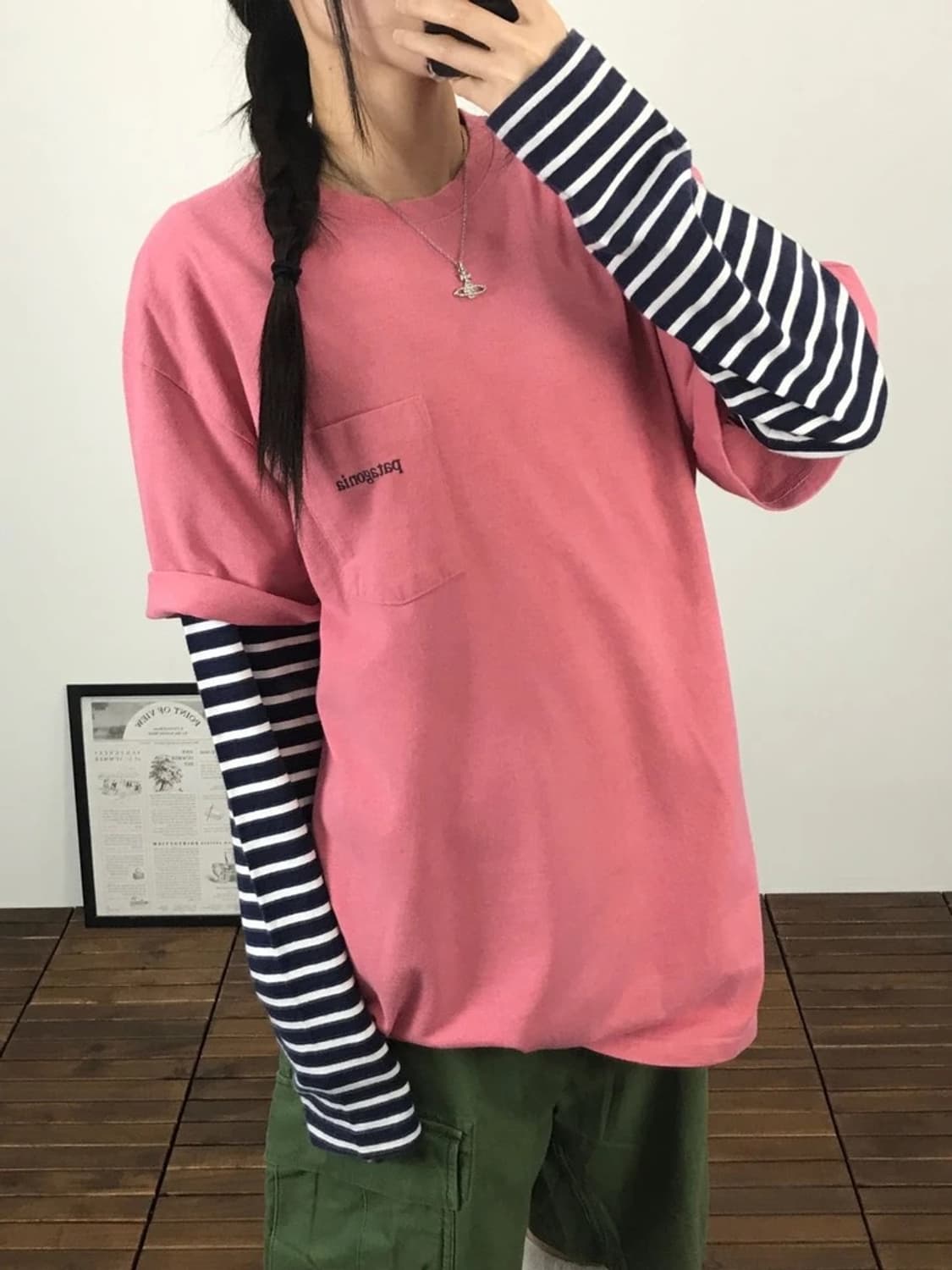 Patagonia Pink Ridge Pocket Tee 상품이미지1