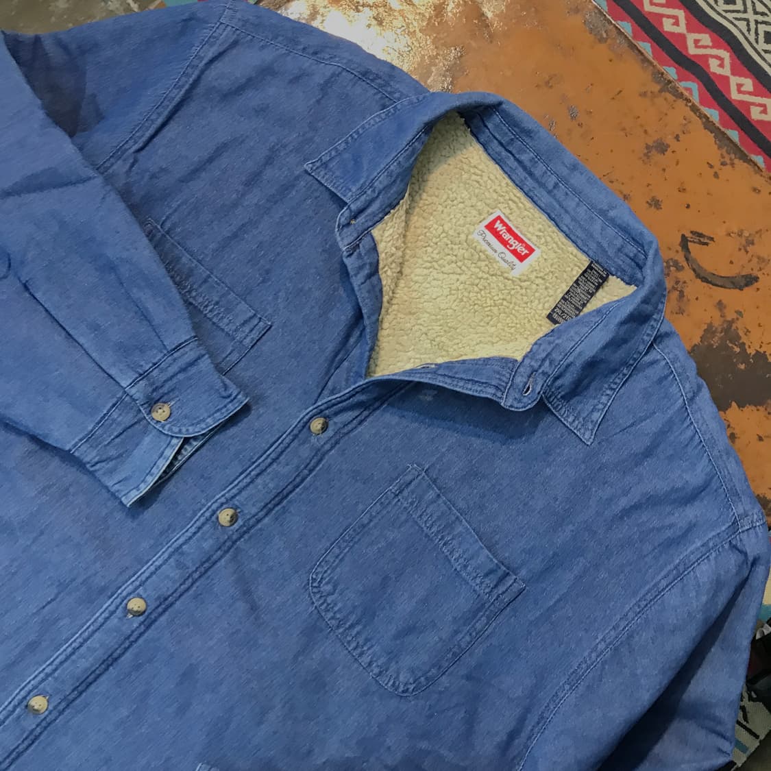 랭글러 중청 데님 양털 셰르파 자켓 남성 120 빅사이즈 상품이미지2