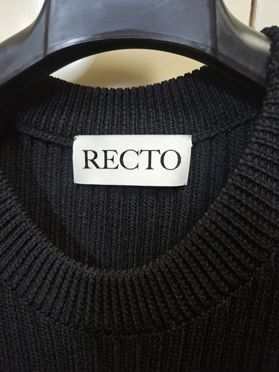 L) 렉토 RECTO 원피스 블랙 크루넥 미니 드레스 상품이미지4