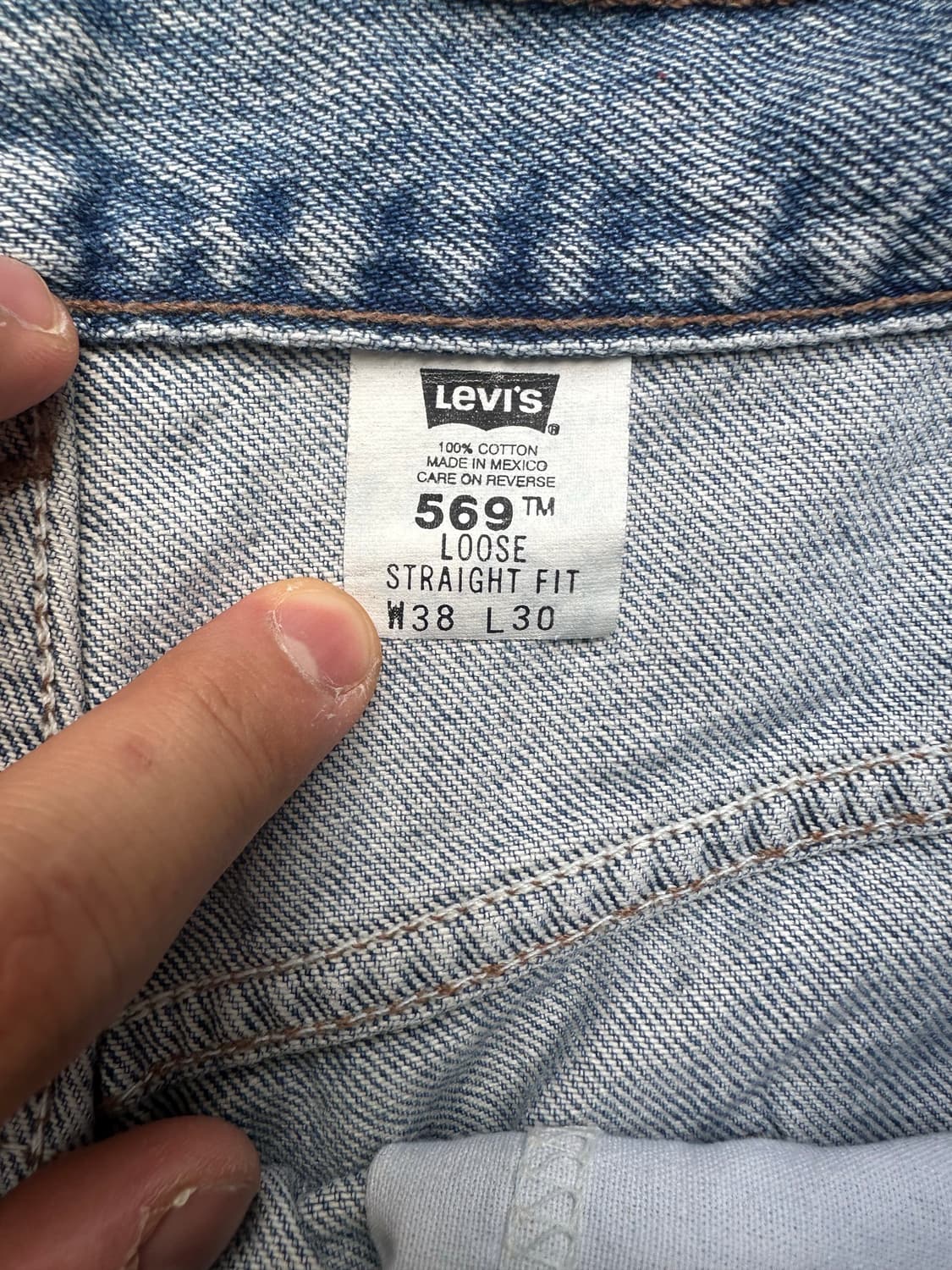 빈티지 00s 리바이스 569 연청 데님 팬츠 상품이미지4
