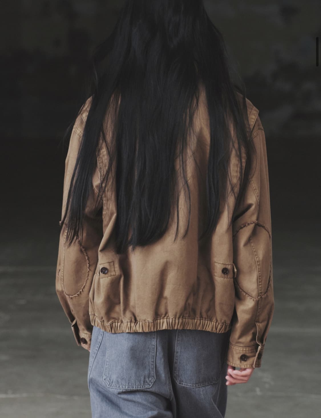 인사일런스 워시드 스윙탑 자켓 WASHED BROWN L사이즈 상품이미지2