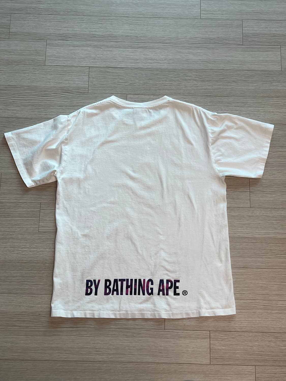 베이프 베이프스타 퍼플 카모 에이프 페이스 티셔츠 상품이미지3