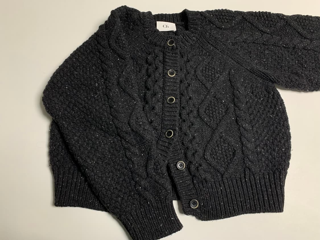 cfs 뮤지엄 케이블 제인 가디건(차콜) 상품이미지2
