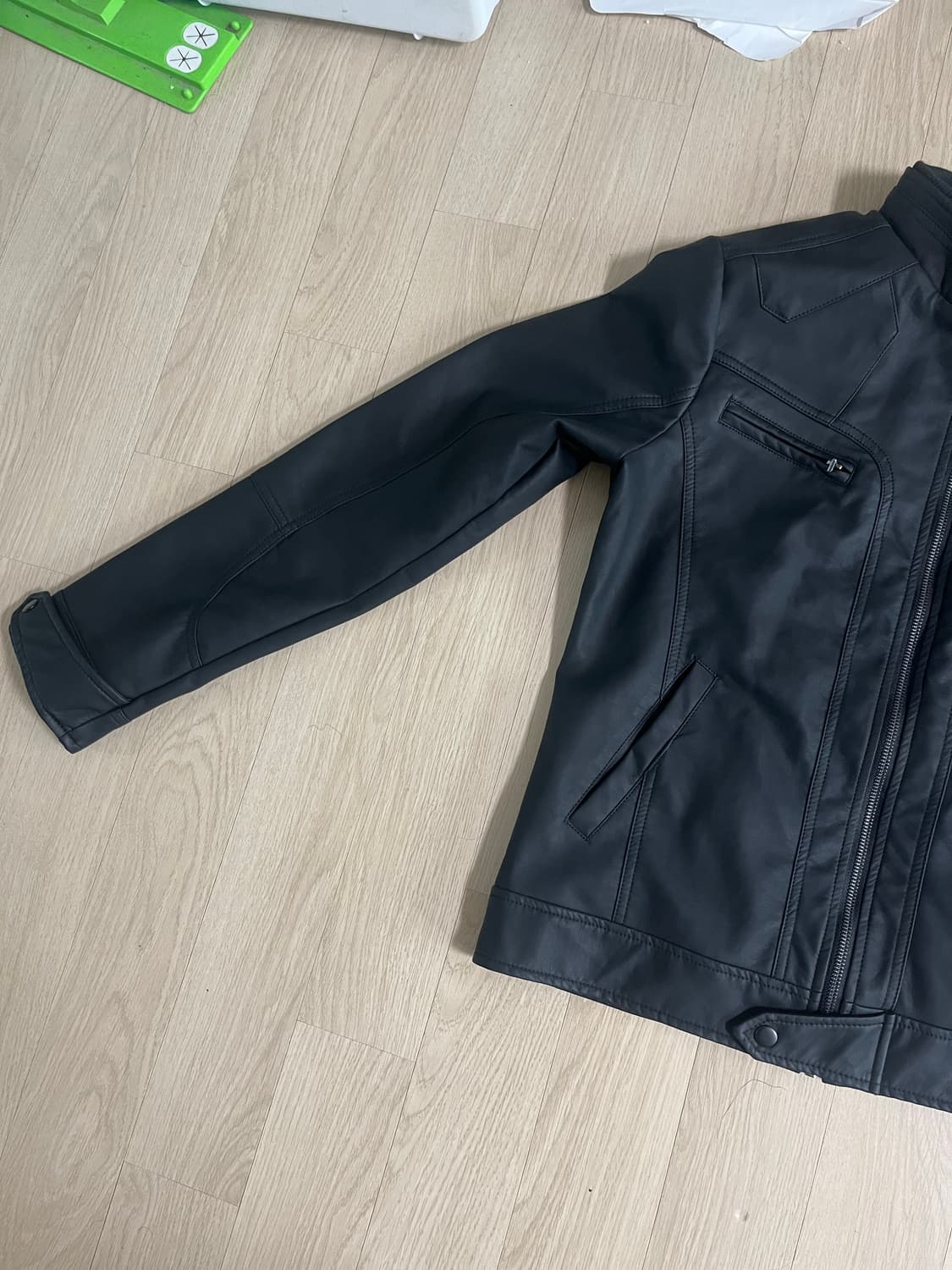 슬림핏 가죽자켓 L 상품이미지2