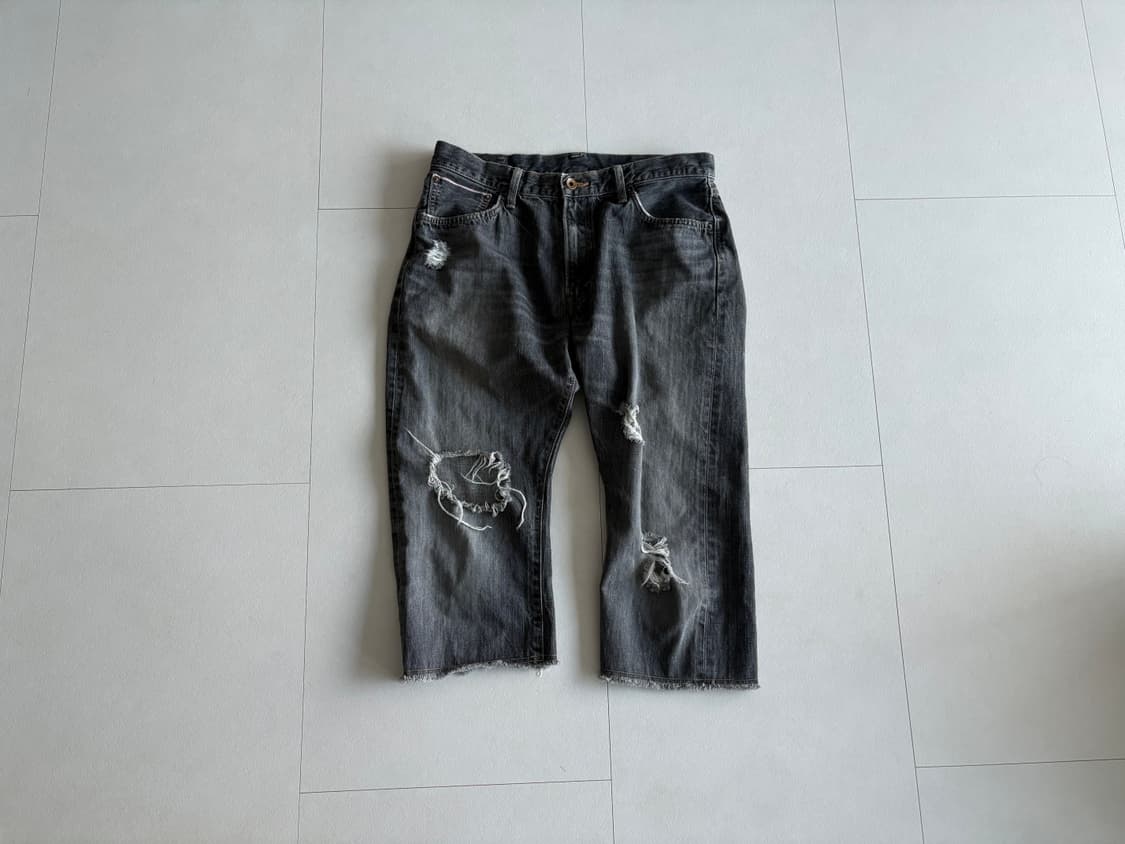 edwin) destroyed cropped denim pants 상품이미지1