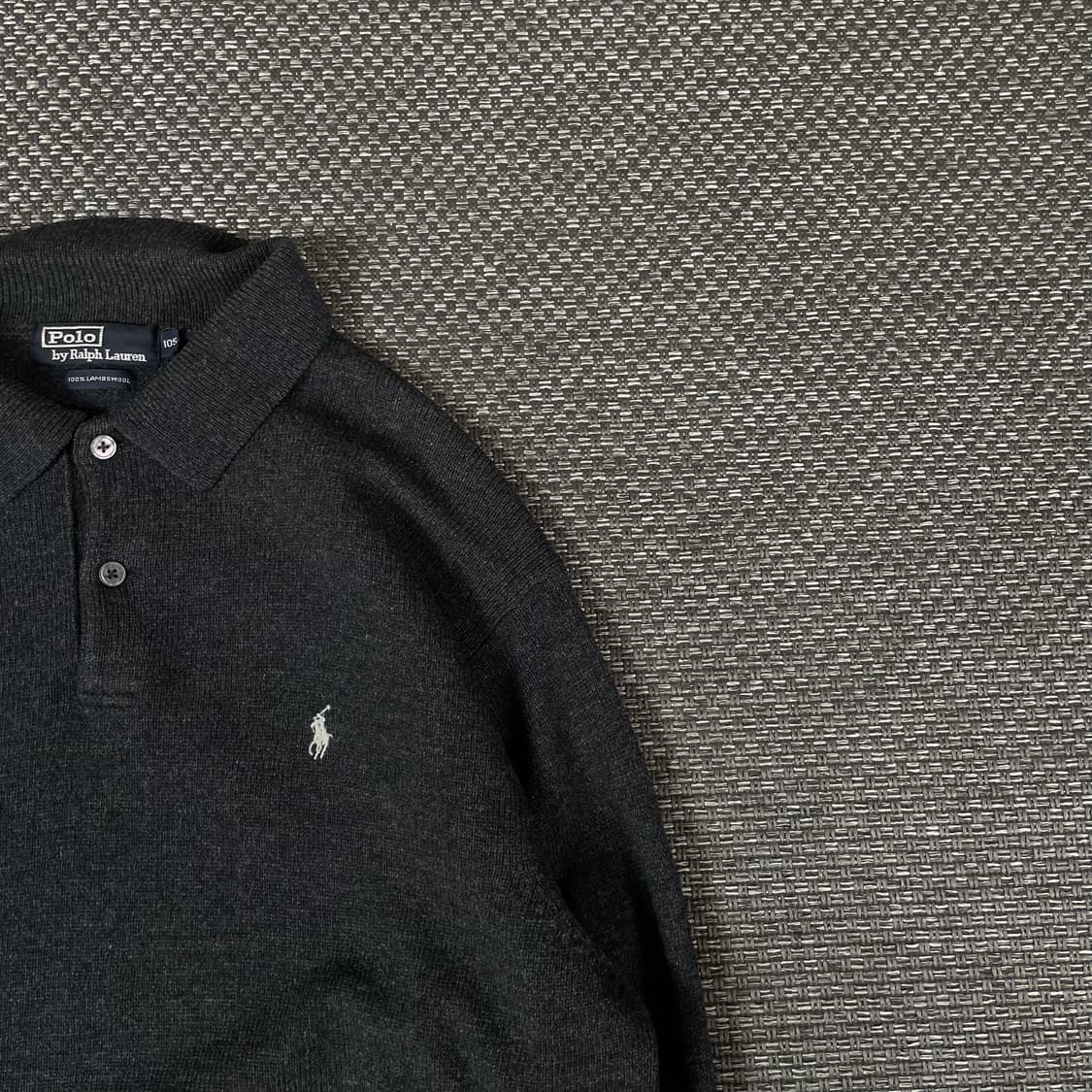 폴로랄프로렌 차콜 울 100 카라 긴팔 니트 105 상품이미지3