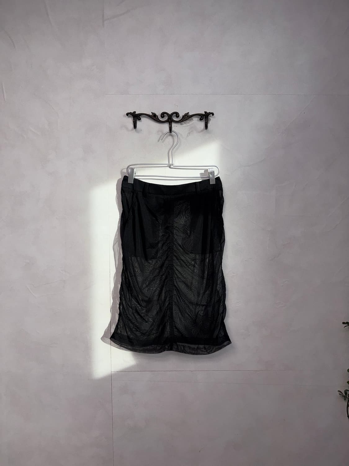 Black shirring pocket layering skirt 상품이미지1