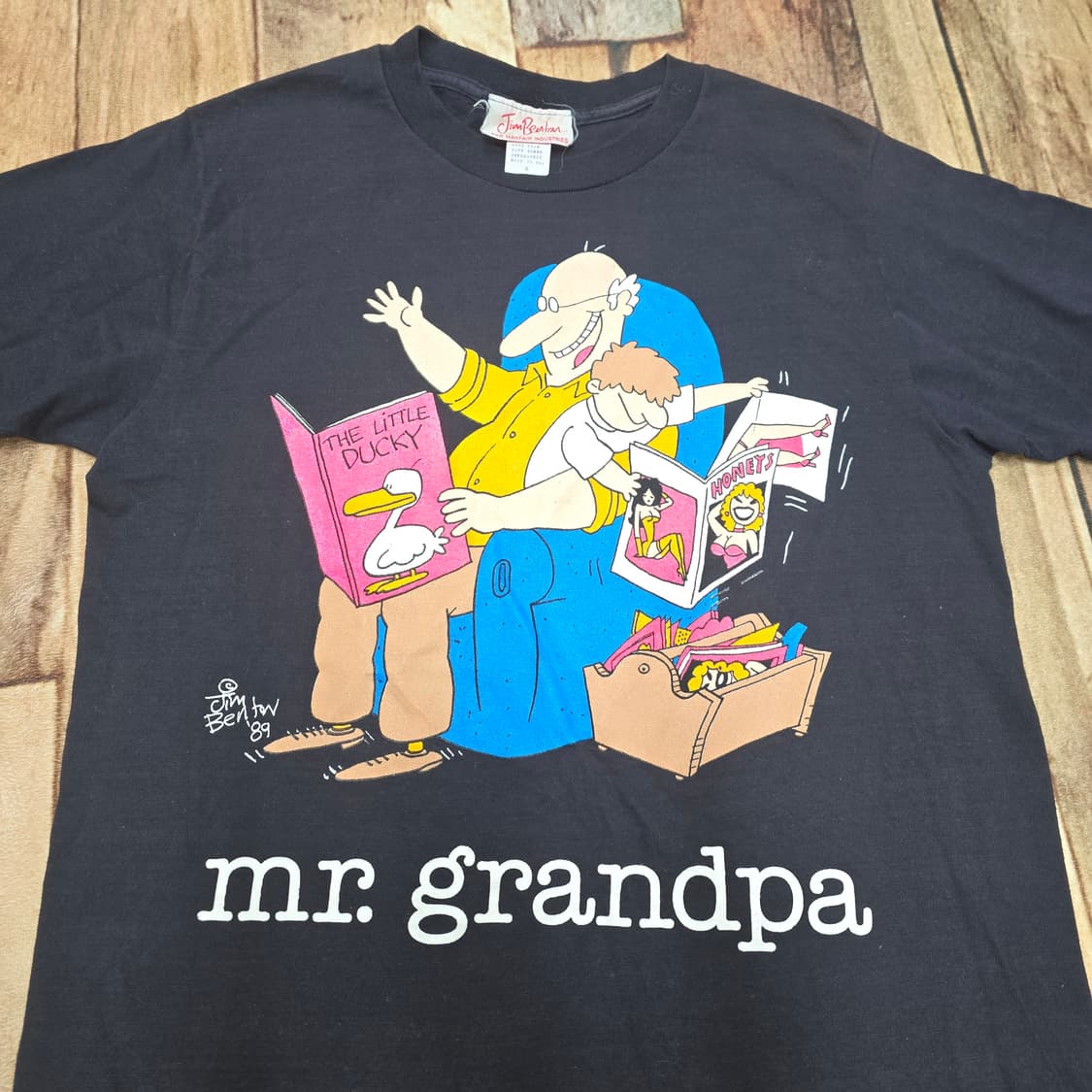 80s Made in USA 일러스트 티셔츠 M 상품이미지2