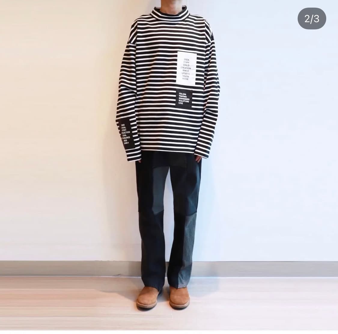 존메종스미스 패치워크 데님 블랙 34사이즈 상품이미지5