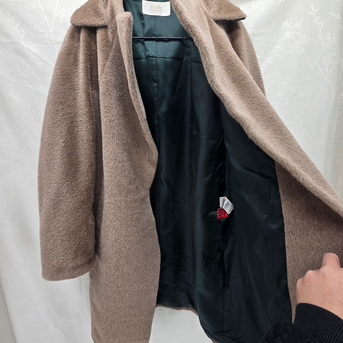 TIME 타임 baby llama 브라운 루즈핏 코트 상품이미지8