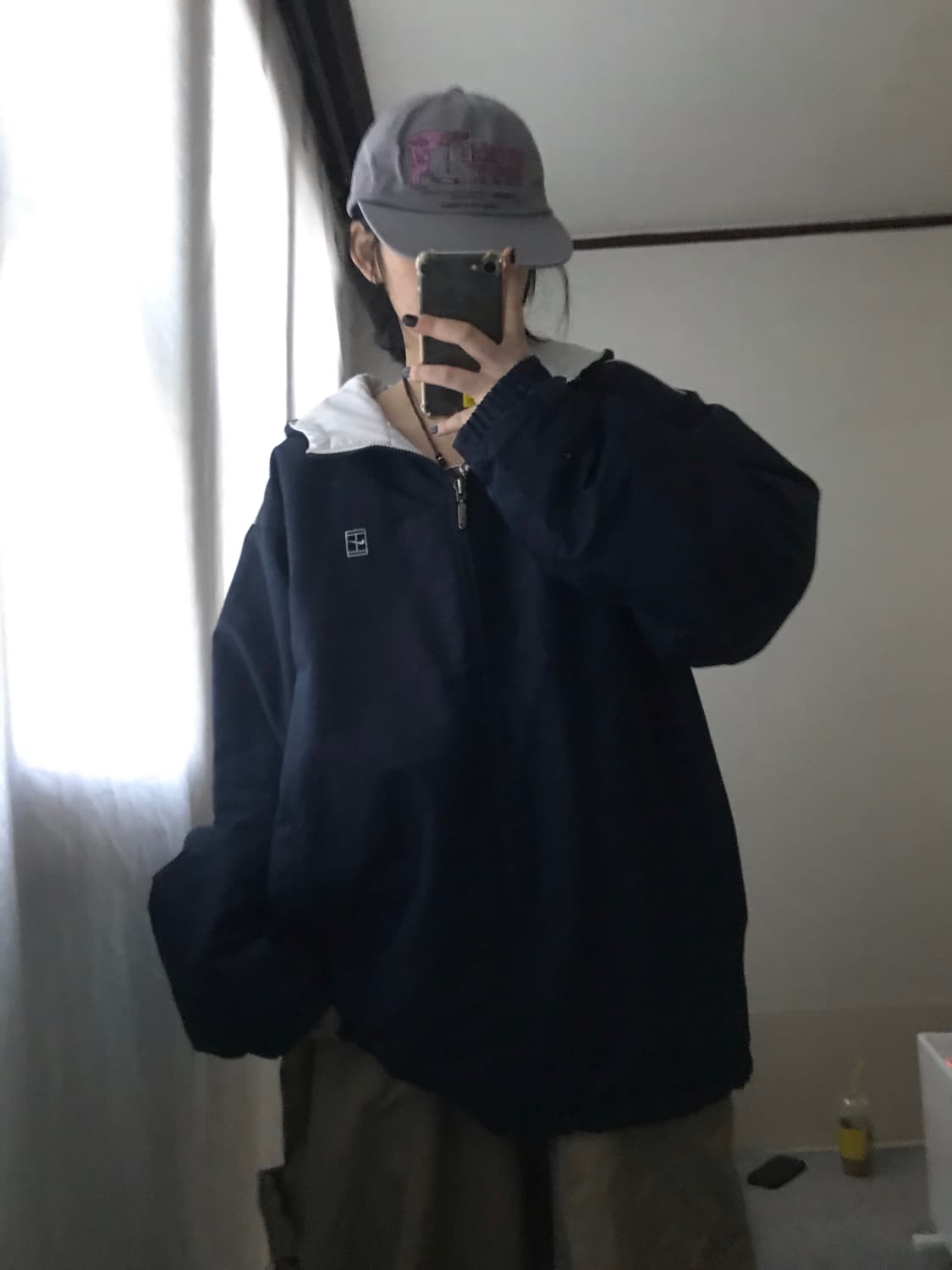 나이키 00s 네이비 화이트 리버시블 패딩 상품이미지4