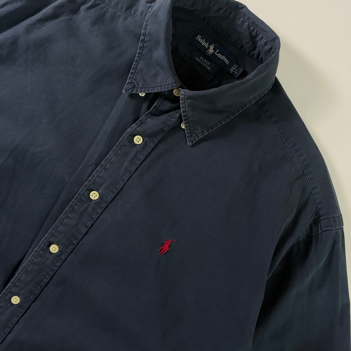 Polo  폴로 랄프로렌 자수 코튼 네이비 셔츠  상품이미지3