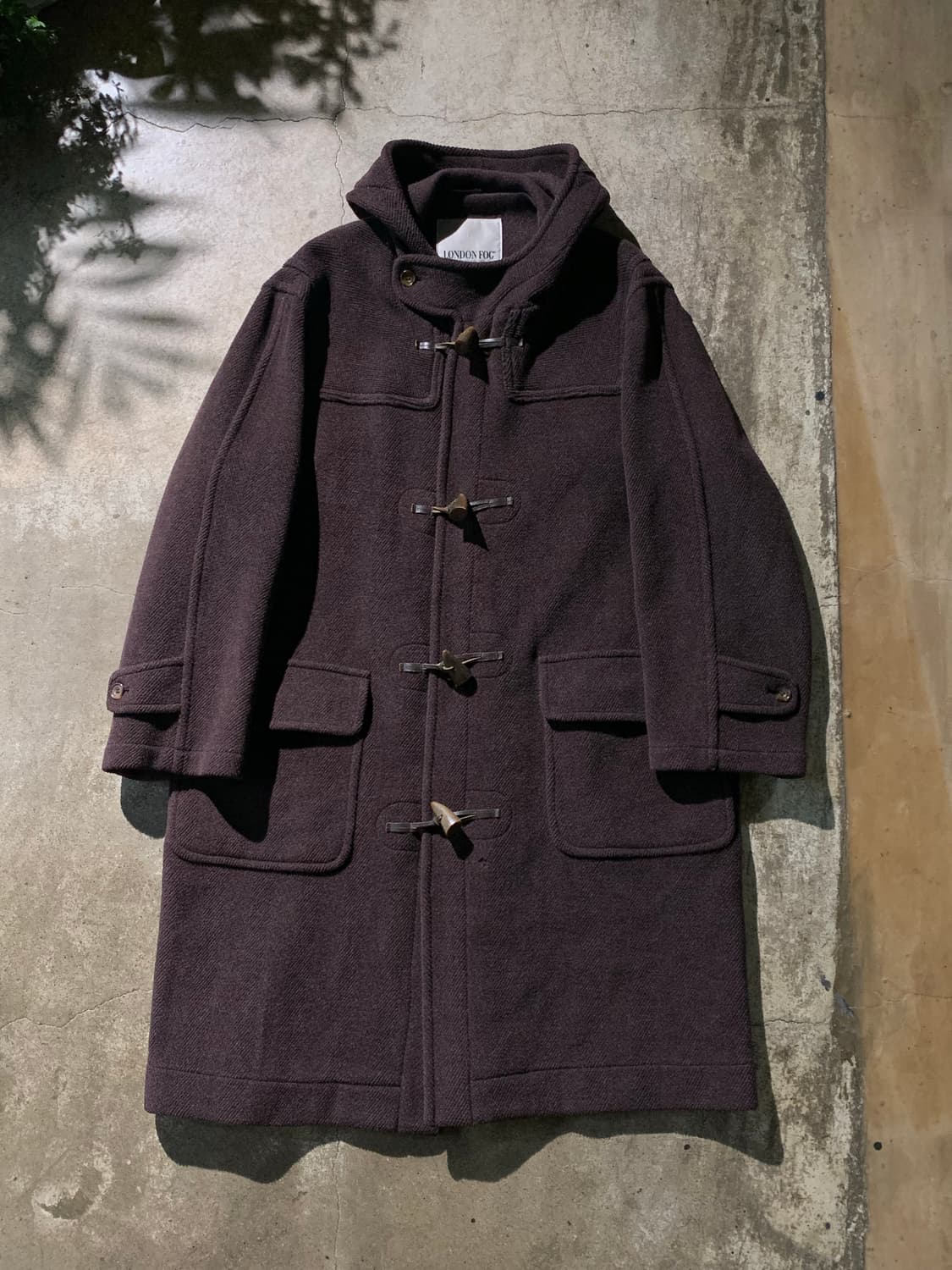 90s 런던 포그 컷파일 울 더플코트 브라운 상품이미지2