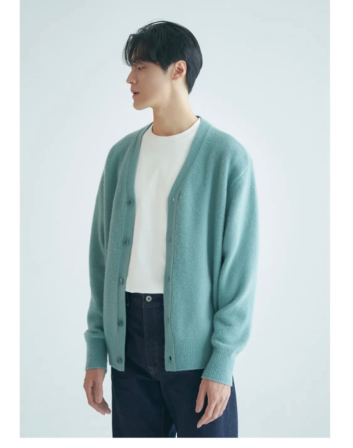 폴 브레이크 브러시드 리버 가디건 민트 그레이 3사이즈 새상품 상품이미지2