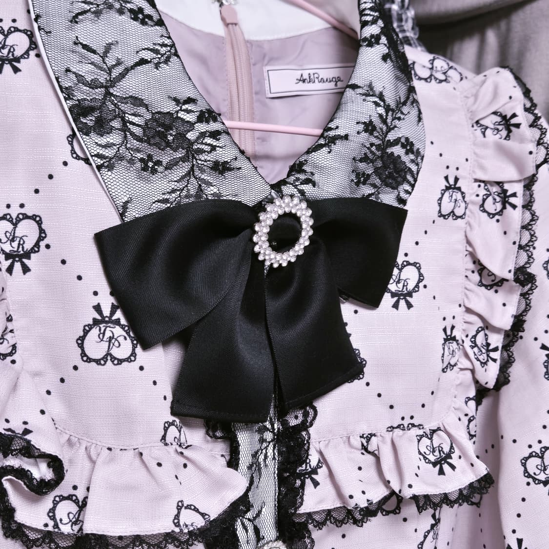 앙크루즈 모노그램 돌리 원피스 양지뢰 서브컬쳐 양산형 지뢰계 스나계 상품이미지2