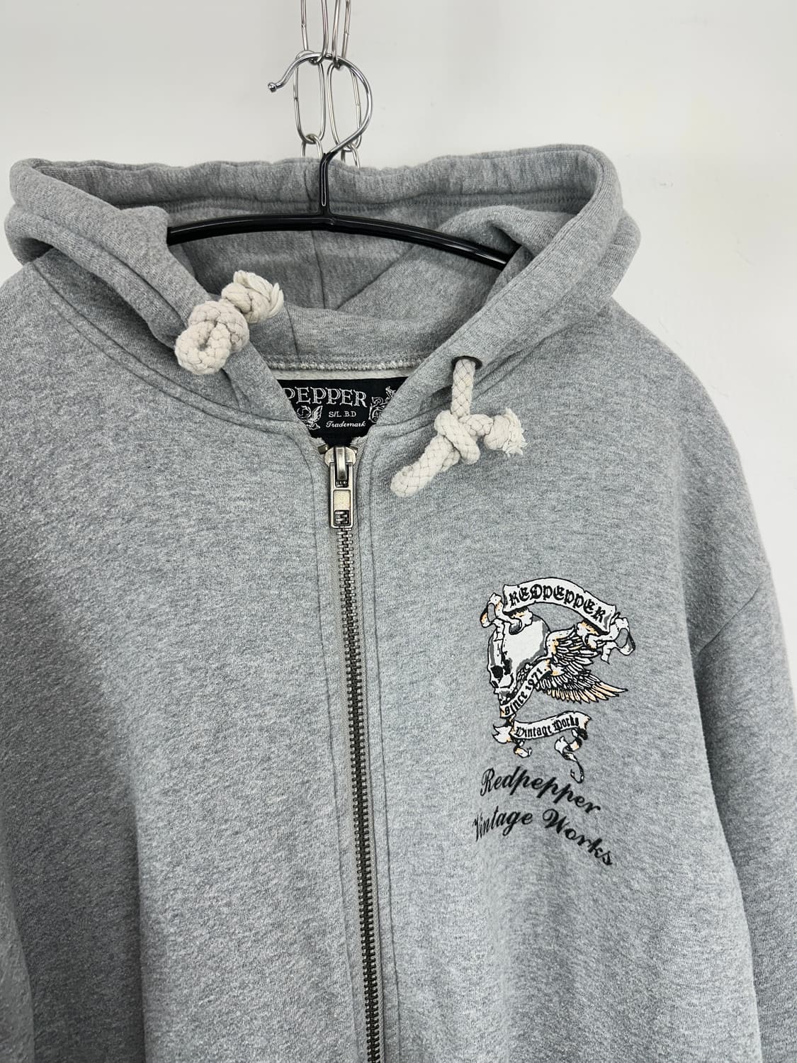 RED PEPPER Skull Embroidery Zip Hoodie 상품이미지5