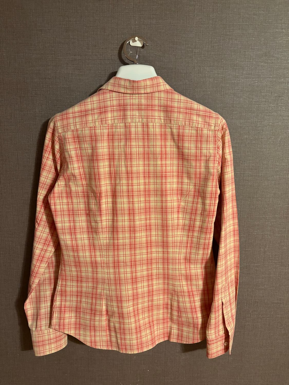 RL 랄프로렌 핑크 체크 프릴 블라우스 상품이미지5