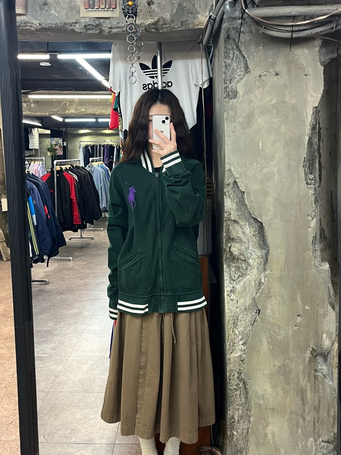 폴로 랄프로렌 빅포니 기모 바시티 자켓 그린 L #csz2685  상품이미지2