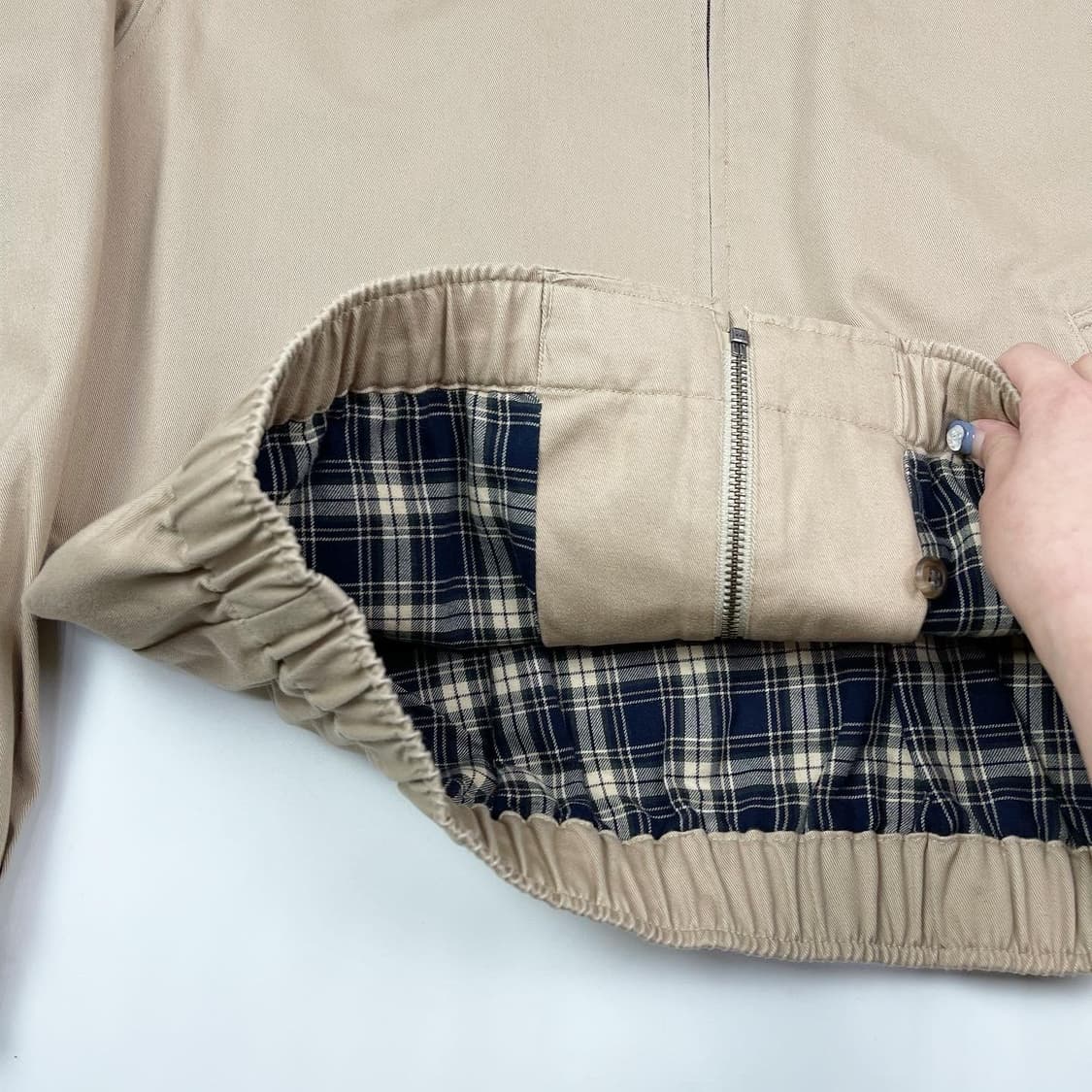 폴로 베이지 브라운 카라 면자켓 상품이미지2