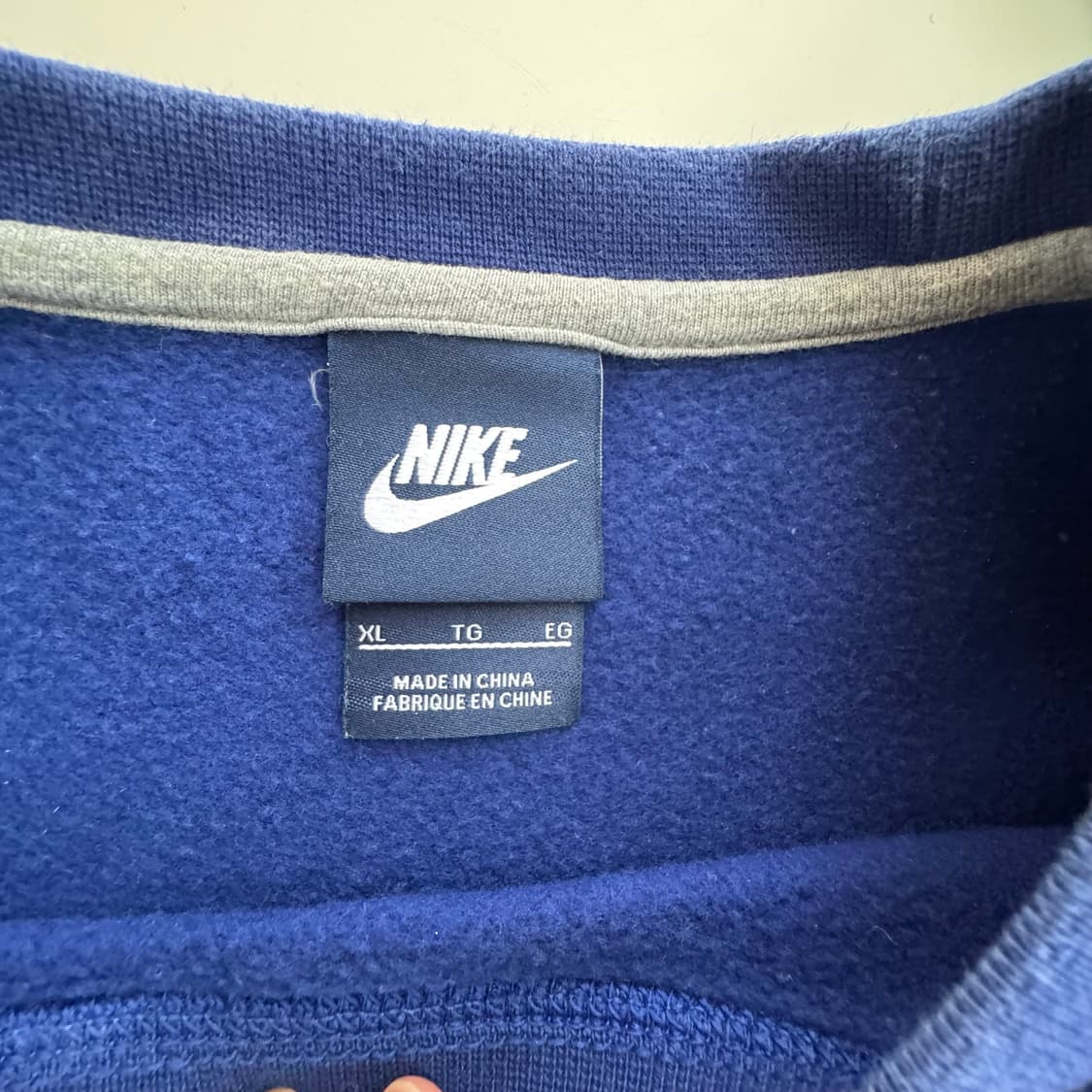 나이키 블루 로고프린팅 맨투맨 XL 상품이미지7